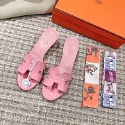 Hermes Oasis Sandal Ostrich Pink Full 4.5cm - 6