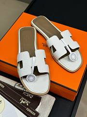 Hermes Oran Sandal Epsom White - 2