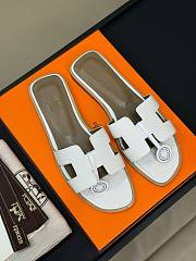 Hermes Oran Sandal Epsom White - 3