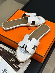 Hermes Oran Sandal Epsom White - 6