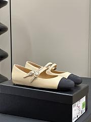 CC Mary Janes Shoes Lambskin & Grosgrain Beige - 1