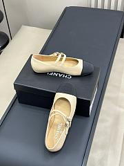 CC Mary Janes Shoes Lambskin & Grosgrain Beige - 2