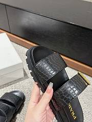 Prada Croco Buckle Comfort Sandal Black - 4