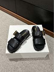 Prada Croco Buckle Comfort Sandal Black - 2