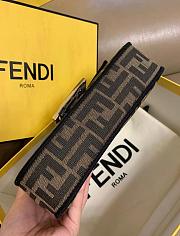 Fendi Baguette Mini Brown FF Jacquard Fabric Bag 20x13x5cm - 4