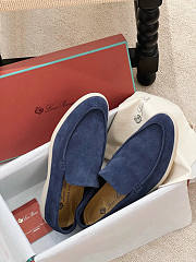 Loro Piana Summer Walk Loafers Blue - 4