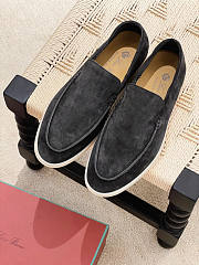 Loro Piana Summer Walk Loafers Black - 1