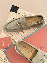 Loro Piana Summer Charms Walk Moccasin Khaiki - 4