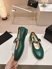 CC Mary Janes Lambskin Green 10mm - 2