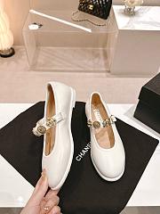 CC Mary Janes Lambskin White 10mm - 6