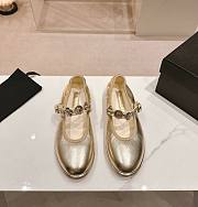 CC Mary Janes Lambskin Gold 10mm - 1