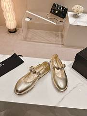 CC Mary Janes Lambskin Gold 10mm - 6