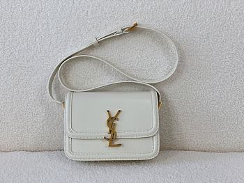 YSL Solferino Small In Box Saint Laurent Leather White Size 19×13×5 cm