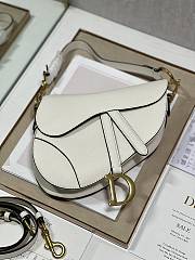 Dior Saddle Bag with Strap Latte Grained Calfskin Size 25.5x20x6.5 cm - 4