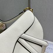 Dior Saddle Bag with Strap Latte Grained Calfskin Size 25.5x20x6.5 cm - 2