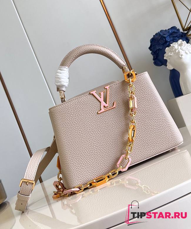 LV Capucines BB Quartz White M24684 27x18x9cm  - 1