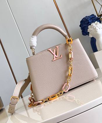 LV Capucines BB Quartz White M24684 27x18x9cm 