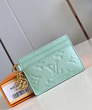 LV Charms Card Holder Spring Green M83584 10.2x7.3x0.3cm - 1