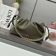 Loewe Medium Flamenco Purse In Mellow Nappa Lambskin Dark Khaki Green 30x20x10.5cm - 1