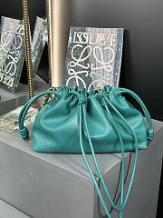 Loewe Medium Flamenco Purse In Mellow Nappa Lambskin Emerald Green 30x20x10.5cm - 4