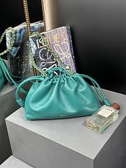 Loewe Medium Flamenco Purse In Mellow Nappa Lambskin Emerald Green 30x20x10.5cm - 5