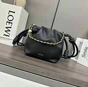 Loewe Mini Flamenco Purse Bag In Mellow Nappa Lambskin Black 23x17x5.5cm - 5