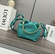 Loewe Mini Flamenco Purse Bag In Mellow Nappa Lambskin Emerald Green 23x17x5.5cm - 3