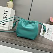 Loewe Mini Flamenco Purse Bag In Mellow Nappa Lambskin Emerald Green 23x17x5.5cm - 2