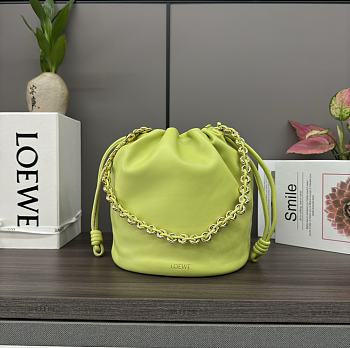 Loewe Flamenco Purse Bucket In Mellow Nappa Lambskin Anise 32x17x24cm