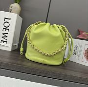 Loewe Flamenco Purse Bucket In Mellow Nappa Lambskin Anise 32x17x24cm - 6