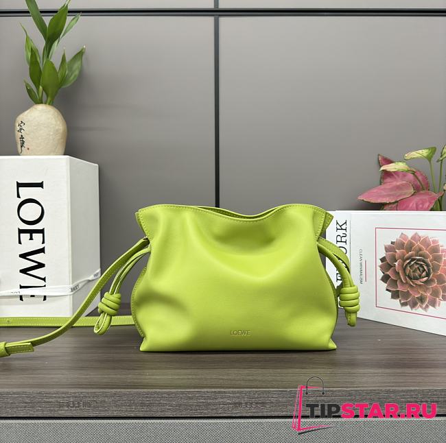 Loewe Mini Flamenco Clutch In Nappa Calfskin Meadow Green 23.9x18x9cm - 1