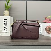 Loewe Small Puzzle Bag In Classic Calfskin Dark Burgundy 24x10.5x16.5cm - 1