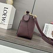 Loewe Small Puzzle Bag In Classic Calfskin Dark Burgundy 24x10.5x16.5cm - 5