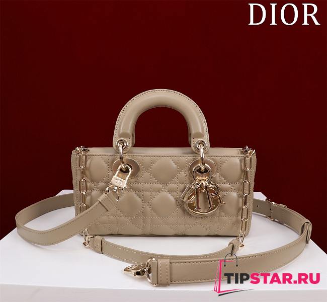 Dior Small Lady D-Joy Bag Powder Beige Cannage Lambskin 22 x 12 x 6 cm - 1