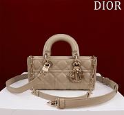 Dior Small Lady D-Joy Bag Powder Beige Cannage Lambskin 22 x 12 x 6 cm - 1