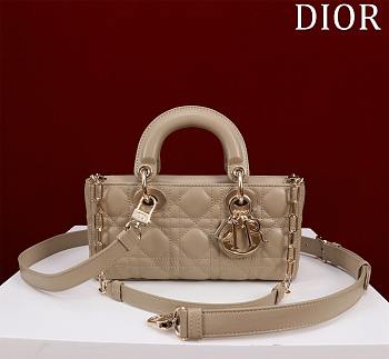 Dior Small Lady D-Joy Bag Powder Beige Cannage Lambskin 22 x 12 x 6 cm