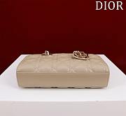 Dior Small Lady D-Joy Bag Powder Beige Cannage Lambskin 22 x 12 x 6 cm - 3