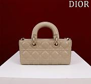 Dior Small Lady D-Joy Bag Powder Beige Cannage Lambskin 22 x 12 x 6 cm - 4