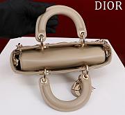 Dior Small Lady D-Joy Bag Powder Beige Cannage Lambskin 22 x 12 x 6 cm - 5