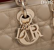 Dior Small Lady D-Joy Bag Powder Beige Cannage Lambskin 22 x 12 x 6 cm - 6