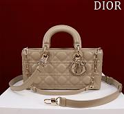 Dior Medium Lady D-Joy Bag Powder Beige Cannage Lambskin 26x13.5x5cm  - 1