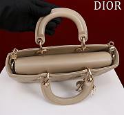 Dior Medium Lady D-Joy Bag Powder Beige Cannage Lambskin 26x13.5x5cm  - 6