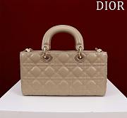 Dior Medium Lady D-Joy Bag Powder Beige Cannage Lambskin 26x13.5x5cm  - 4