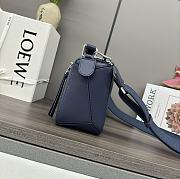 Loewe Small Puzzle Bag In Satin Calfskin Abyss Blue 24x10.5x16.5cm - 4