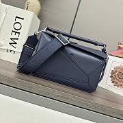 Loewe Small Puzzle Bag In Satin Calfskin Abyss Blue 24x10.5x16.5cm - 6