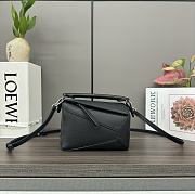 Loewe Mini Puzzle Bag In Soft Grained Calfskin Black 18x12.5x8cm - 1