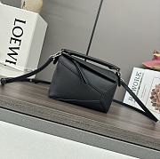 Loewe Mini Puzzle Bag In Soft Grained Calfskin Black 18x12.5x8cm - 3