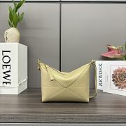 Loewe Puzzle Fold Pouch In Shiny Nappa Calfskin Clay Green 23x6.5x15.5cm - 1