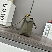 Loewe Mini Puzzle Bag In Classic Calfskin Dark Khaki Green 18x12.5x8cm - 4