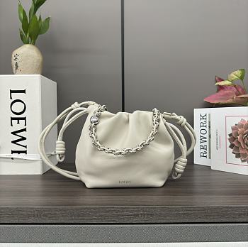 Loewe Mini Flamenco Purse Bag In Mellow Nappa Lambskin Sea Salt 23x17x5.5cm